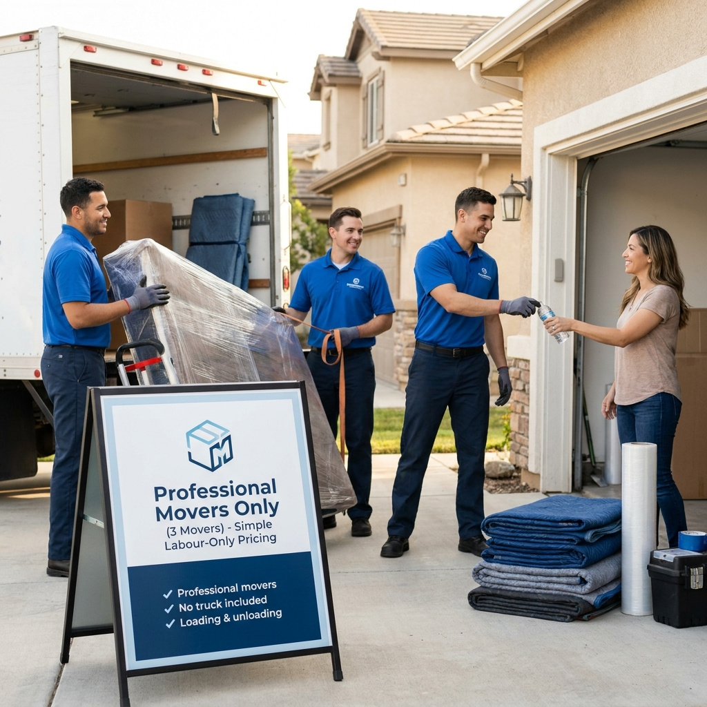 3 Professional Movers Only (No Truck)